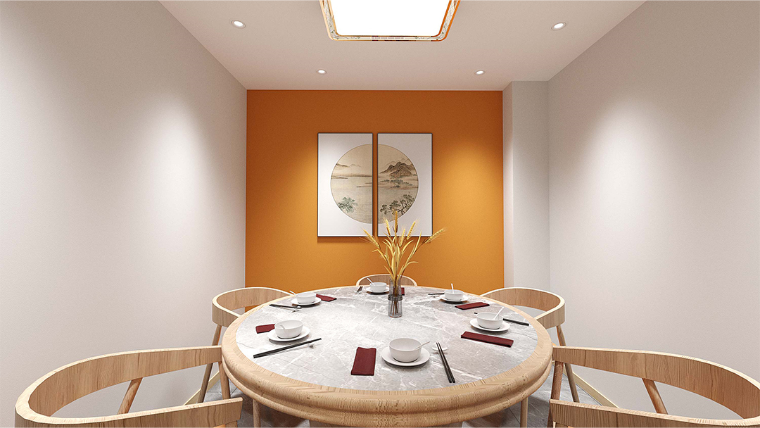杭州簡約中式餐廳裝修設計