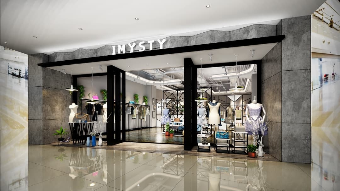 杭州工業(yè)風女裝店裝修設計